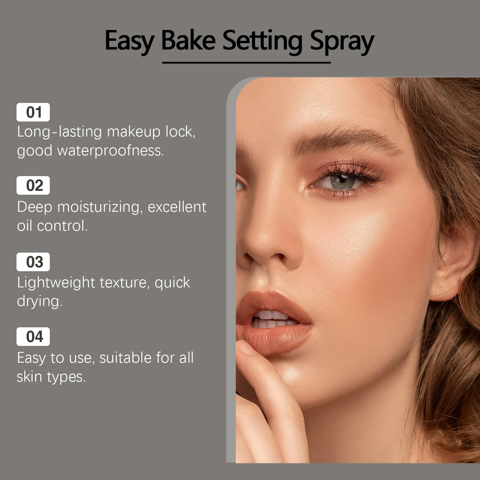 Zephoco Hyaluronic Acid Makeup Setting Spray Oil Control Refreshing Quick Fixer Lasting Sweatproof Make Up Matte Setting Sprays
