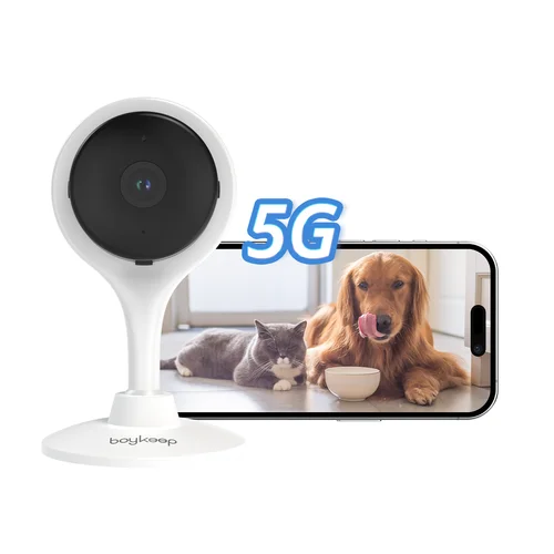 Imagen 1 del producto Boykeep Cámara de seguridad interior Wi-Fi 2K 5G/2,4 GHz, cámara para bebés/ancianos/perros/mascotas con aplicación telefónica, cámara de Monitor de bebé con Audio bidireccional