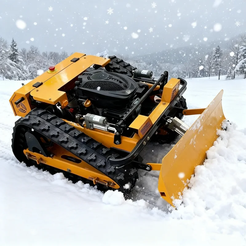 

Customized Remote-controlled Lawn Mower Track Type Push Shovel Can Shovel Snow Multifunctional Lawn Mower Robot