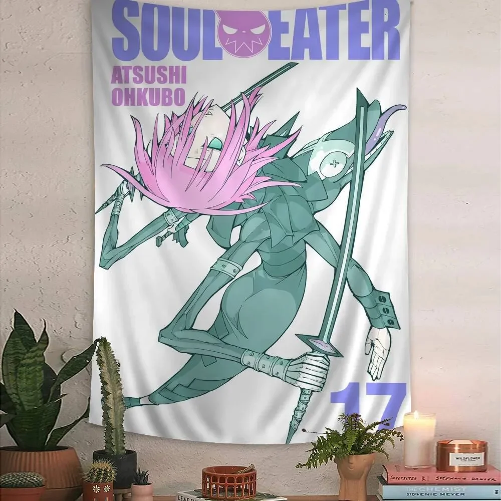 Anime Soul Eater Tapestry Unleash Creativity, Perfect for Science Fiction Rooms, Elevates Home Decor as Unique Wall Art 26L0713