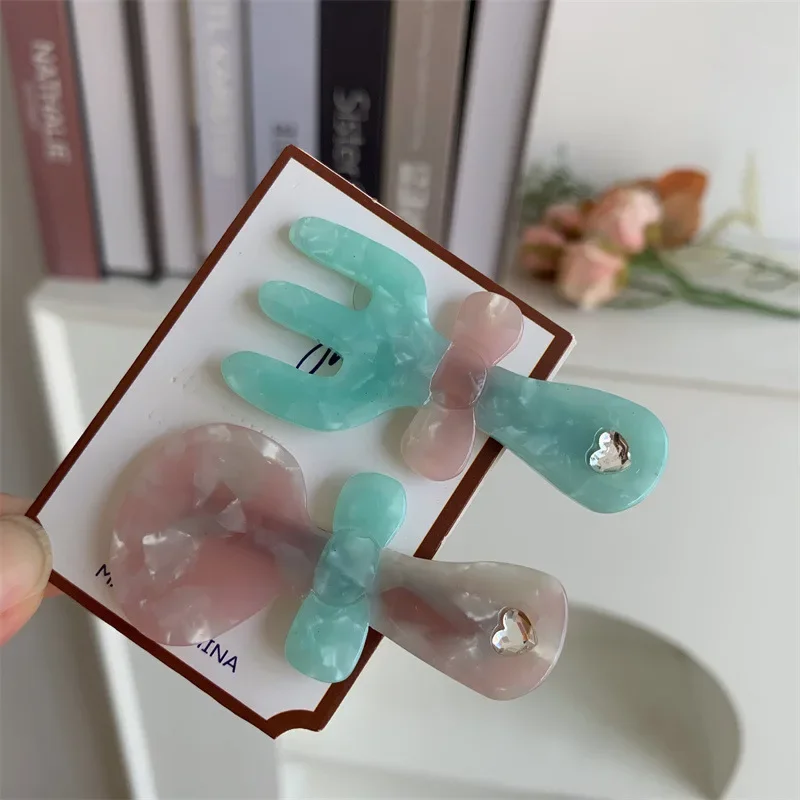 

Creative Design Knife and Fork Acetate Hair Clip Delicate Sweet Hairpins Broken Hair Bangs Clip Hair Accessories for Girls