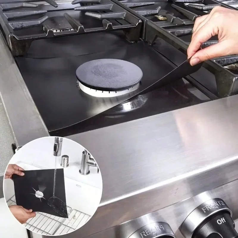 1/2/4 Piezas Protector de Estufa de Gas, Cubierta para Cocina, Alfombrilla de Limpieza, Protector de Estufa de Gas, Accesorios de Cocina