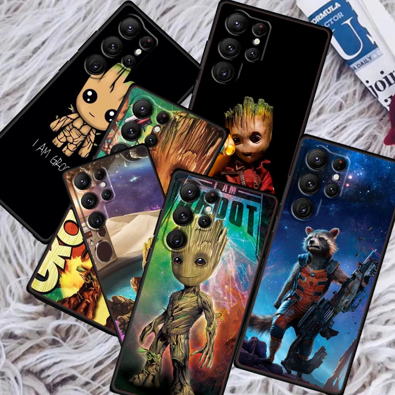 Чехол для телефона с рисунком из фильма Marvel стражи трет Грут для Samsung Galaxy S24 S23 S22 S21 S20 FE S10 S10E Plus Ultra Pro Lite