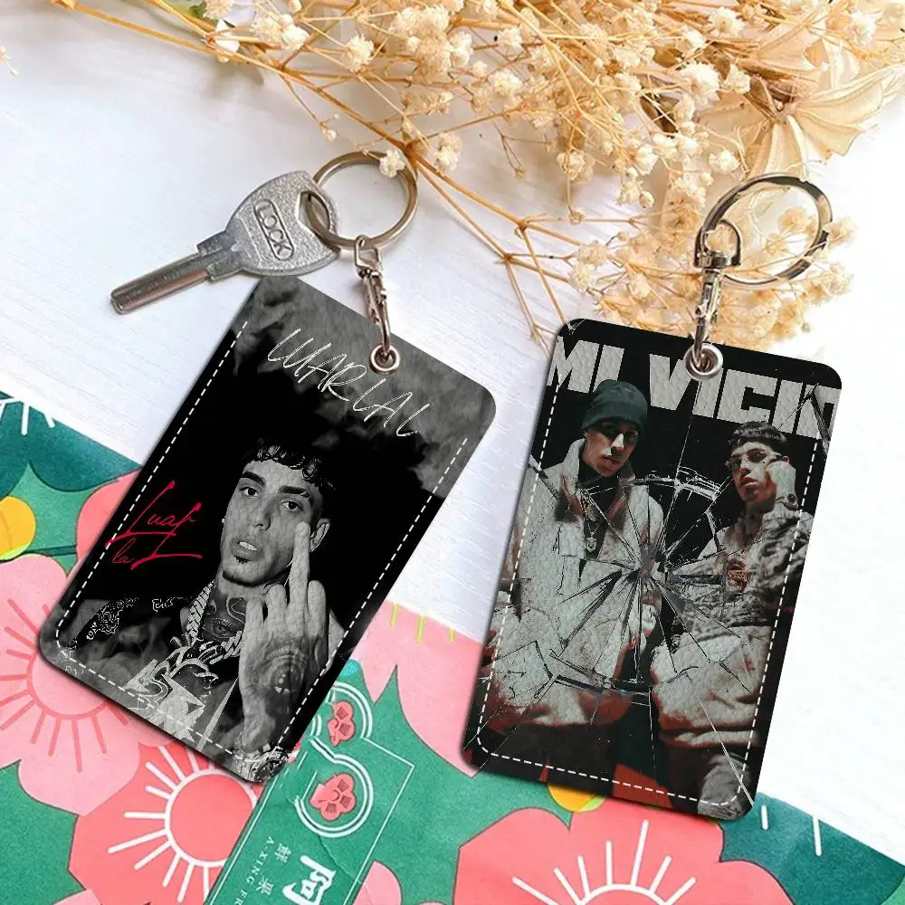 Popular Music Rapper Singer L-luar La L Keychain With Access Card Holder, Bus Pass & Meal Card Card Protective Case For Security