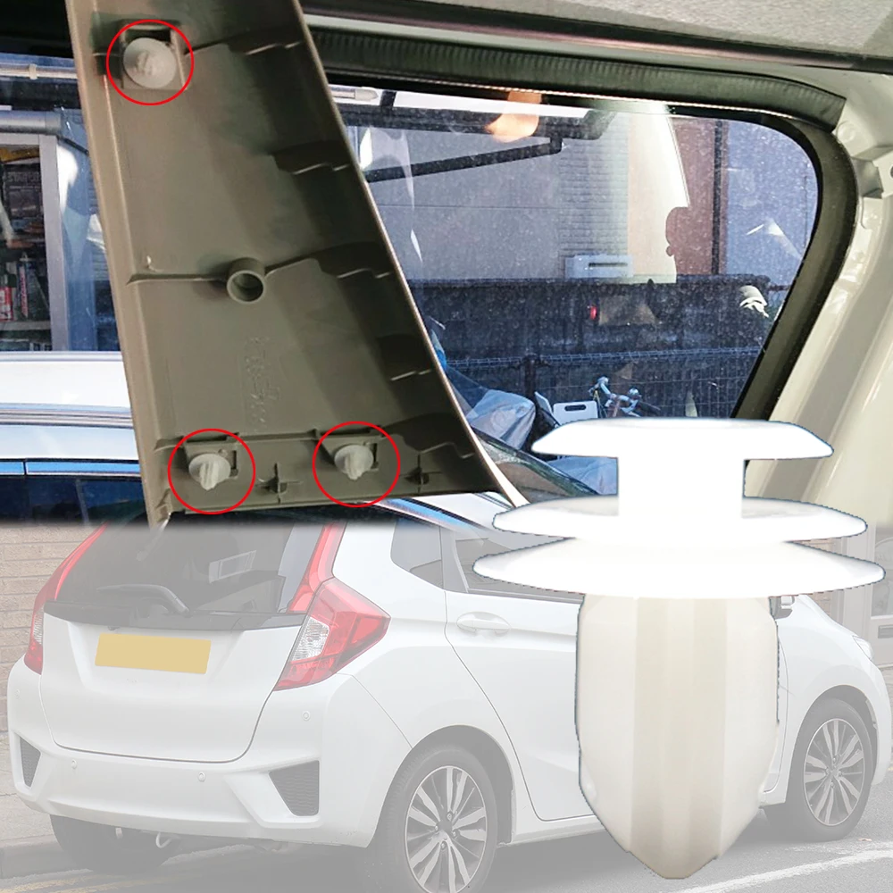 

10Pcs For Honda Jazz Fit 1983 - 2015 2016 2003 2005 2006 2009 2010 2011 Pillar Panel Trim Roof Rivet Door Card Headlining Clips
