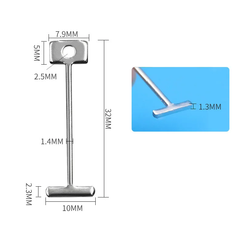 Tile Leveler Steel Needle Galvanized Sheet I-shaped Needle, Tile Positioning Adjuster Accessories Available Auxiliary Tools