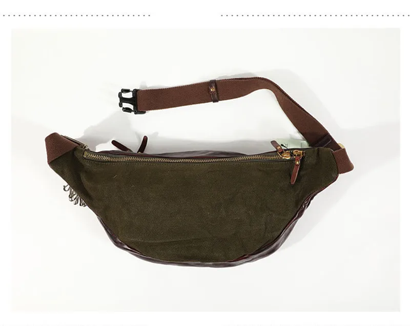 Mode vintage hoogwaardige lederen herenborsttas casual tieners grote capaciteit echte koeienhuid heuptassen messenger bags