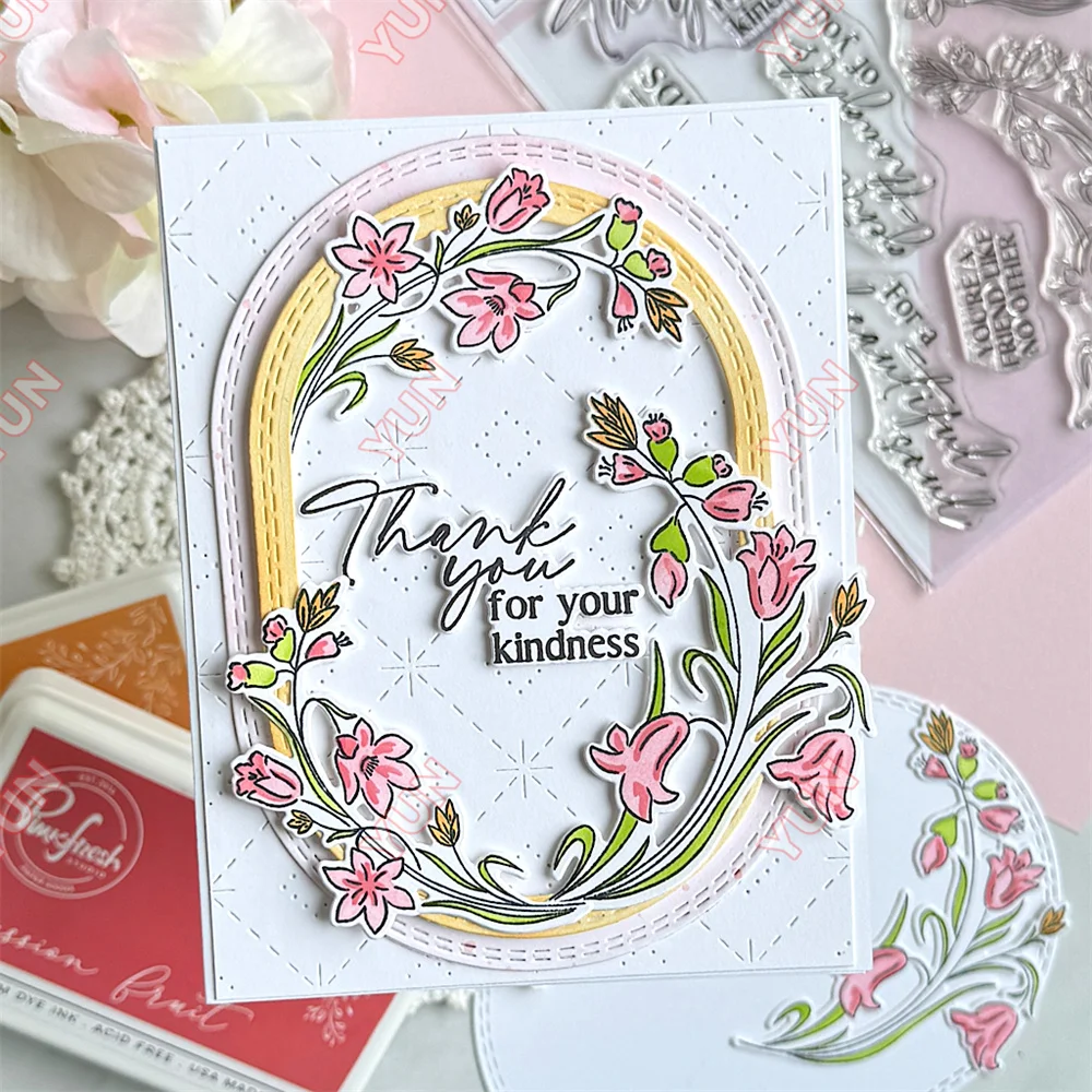 April 2025 New fresh Florals Field Dies Stamps Stencil Good Times Release Bundle Die DIY Scrapbooking Photo Album Card Gift Add