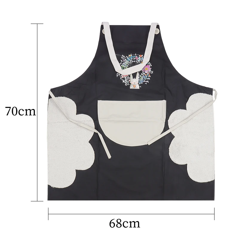 Hand-wiping Kitchen Household Cooking Apron Oil-proof Waterproof Men Women Adult Waist Fashion Coffee Overalls Wipe Hand Apron