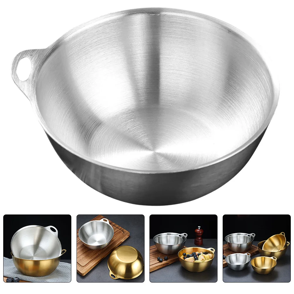 

Stainless Steel Salad Bowl Square Design Non Breakable Dinnerware Large Serving Bowl for Fruit Salad Dessert Snacks