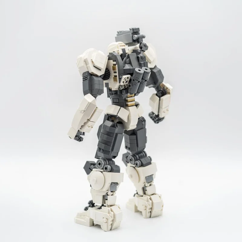 مجموعة مخصصة مكونة من 1244 مكونة من قطعة: قم بإعادة إنشاء حافة المحيط الهادئ على طراز White Ranger Jaeger Mech