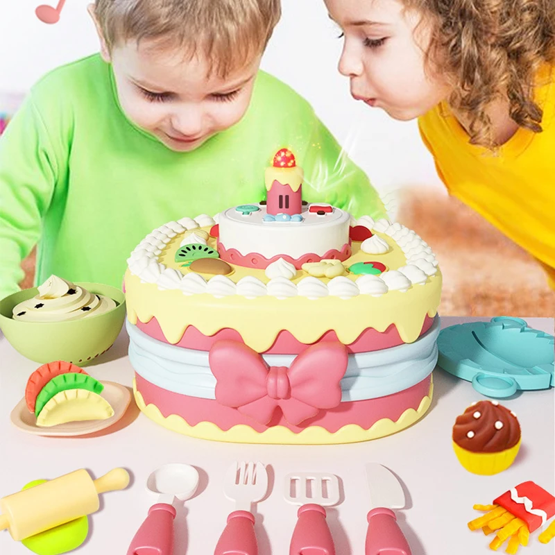 DIY Plastilin für Kinder Modellieren Polymer Clay Backsets Matte Süßigkeiten Kuchen Küche so tun, als spielen Spielzeug Mädchen Kind Geburtstags geschenk