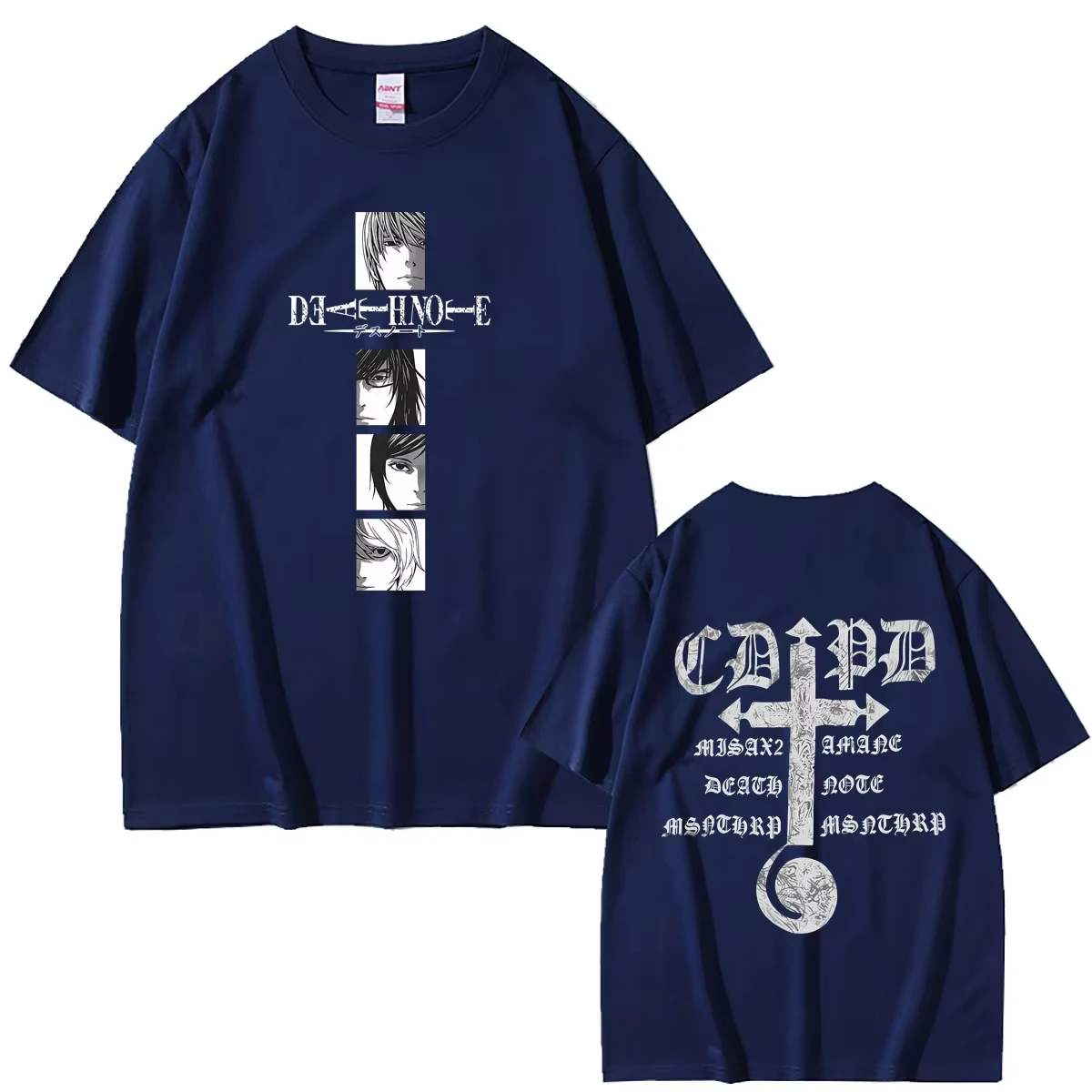 Death Note Graphic Vintage Loose Oversized Unisex Print T-shirts for Men Women Fashion Hip Hop Streetwear Trendy Cotton soft tee