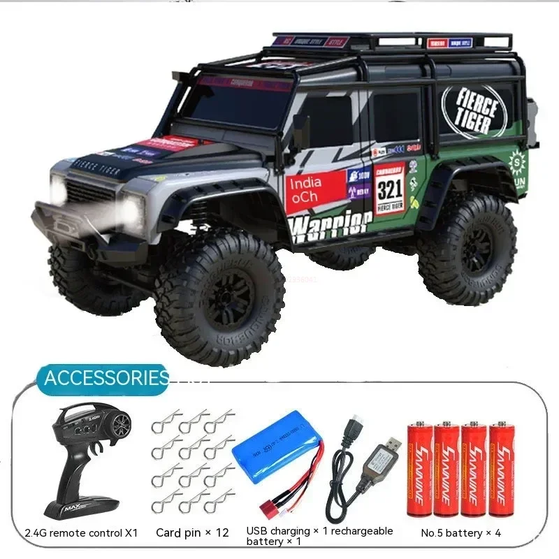 Modelo de veículo off-road para crianças, controle remoto profissional RC, guarda 4-drive, escalada de alta velocidade, 1:10