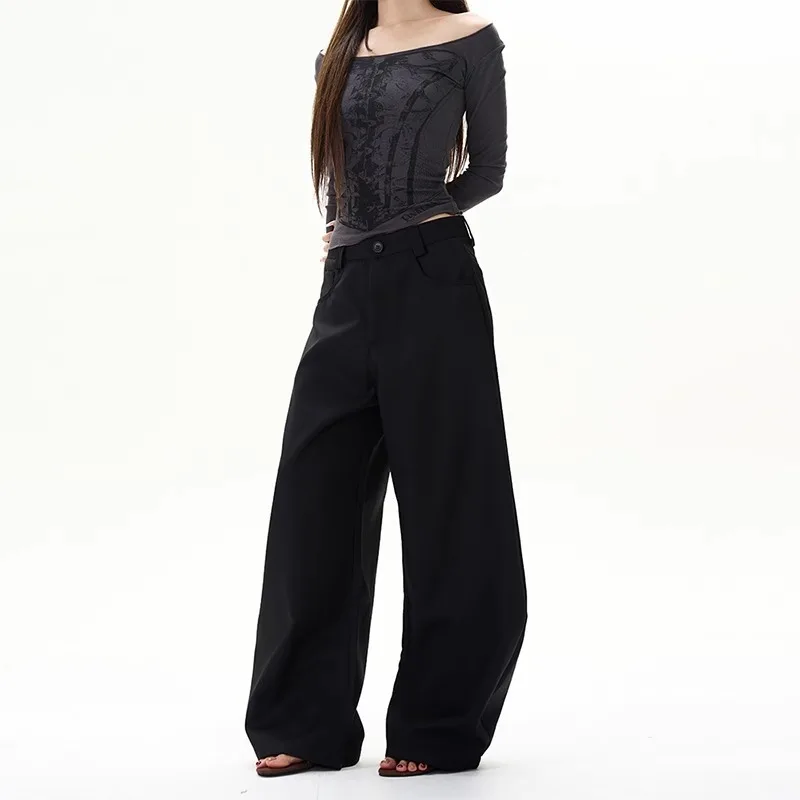 

Women Fashion Wide Leg Casual Pants High End Y2k Oversize Trousers Baggy Pants Japanese Style Kpop Street Wear Sweatpants Ladies
