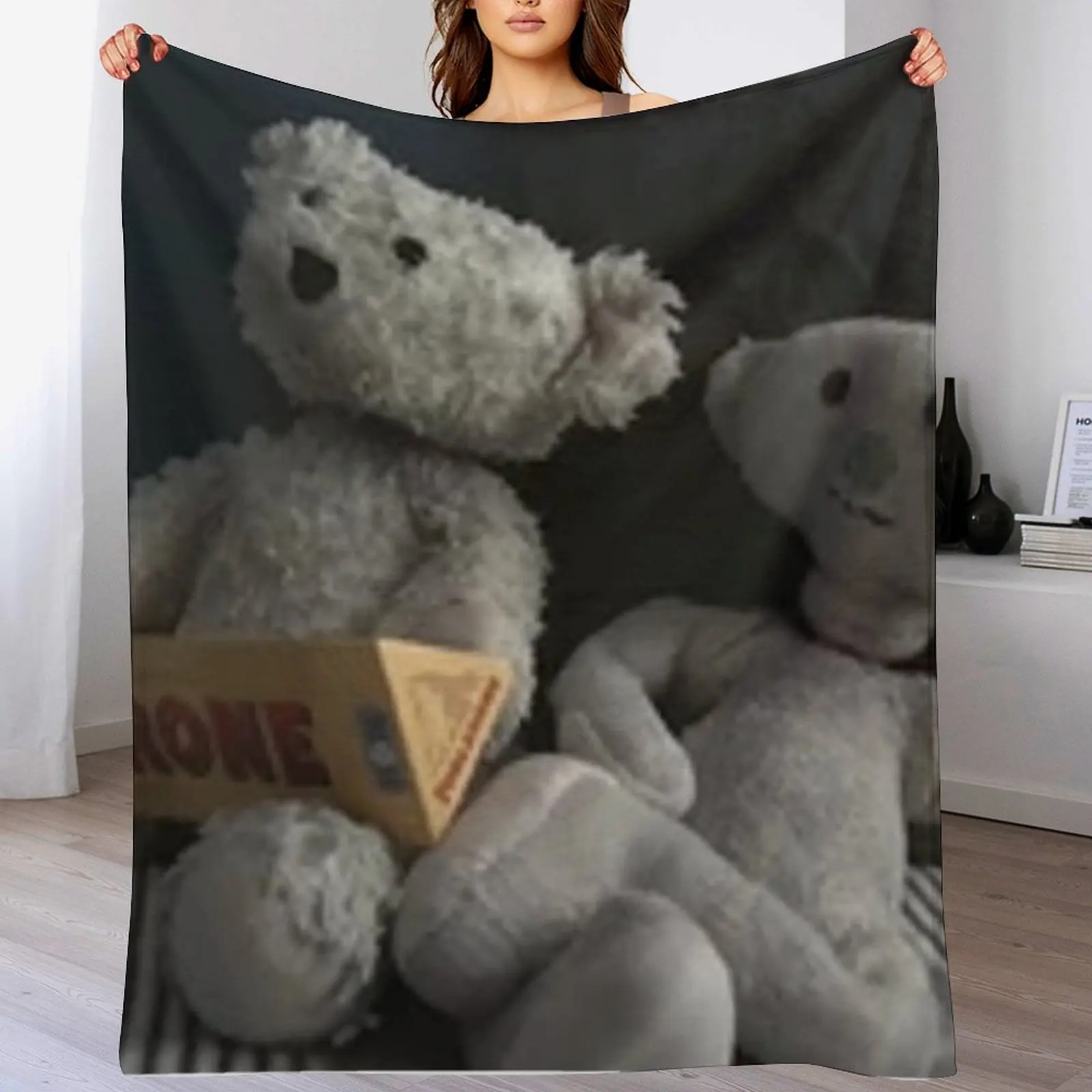 

Bear Alpha Bear and Sam Throw Blanket manga Hairy Thin Softest Blankets