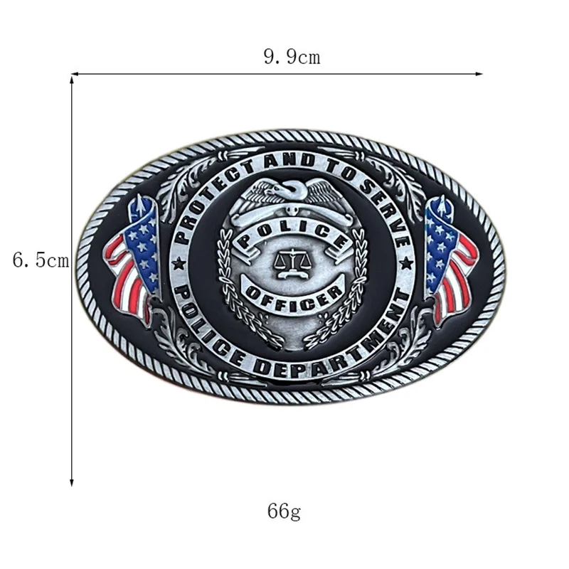 Zinc alloy American police belt buckle in Western style