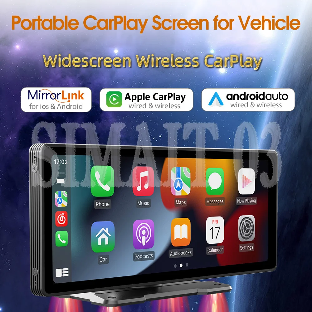 

10-дюймовый Android Auto Carplay автомобильные интеллектуальные системы беспроводной автомобильный экран для воспроизведения умные автомобильные системы мультимедийный плеер с Bluetooth