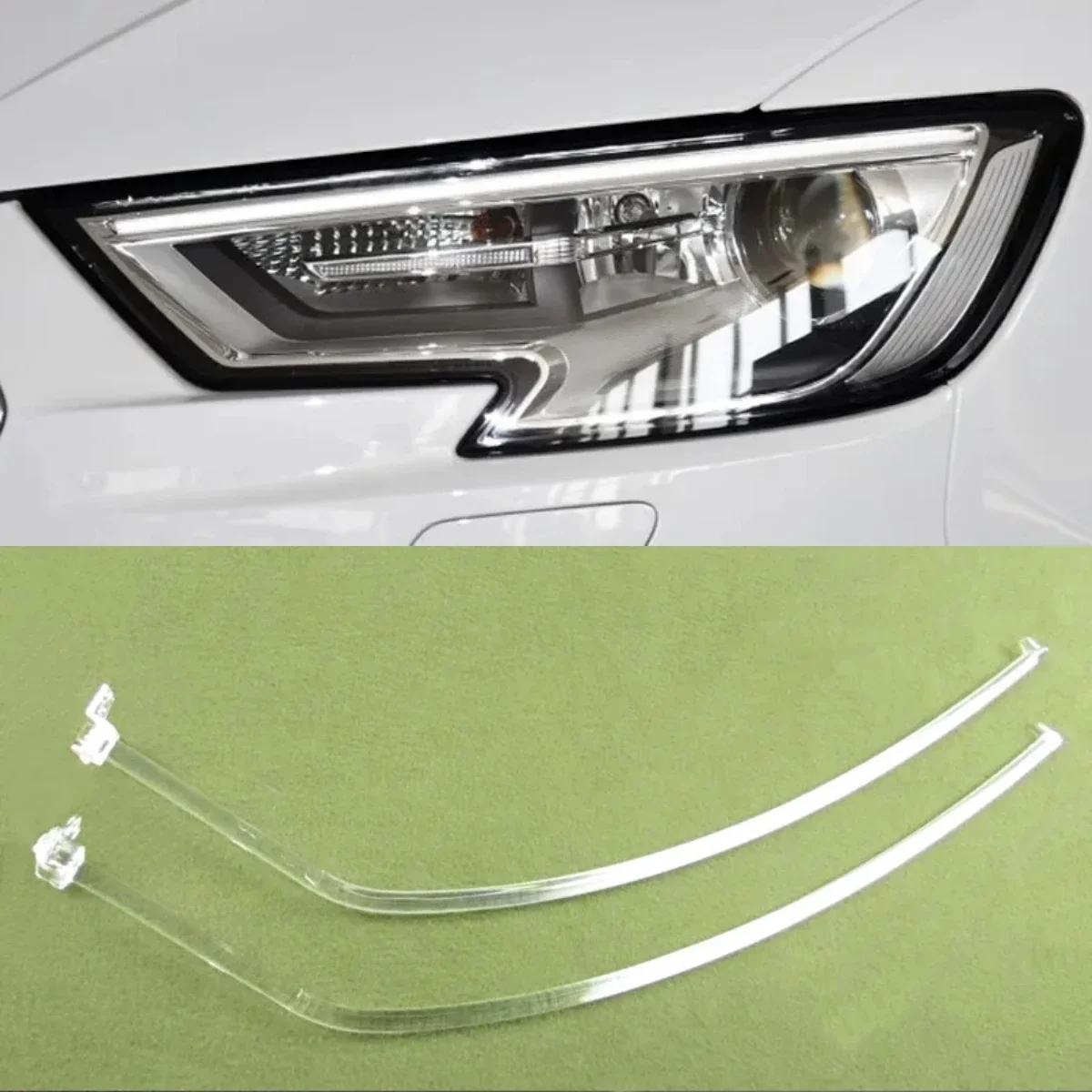 For Audi A3 Low Configuration DRL Daytime Running Lights Tube Lamp Bar Headlight Light Guide Plate 2017 2018 2019 2020