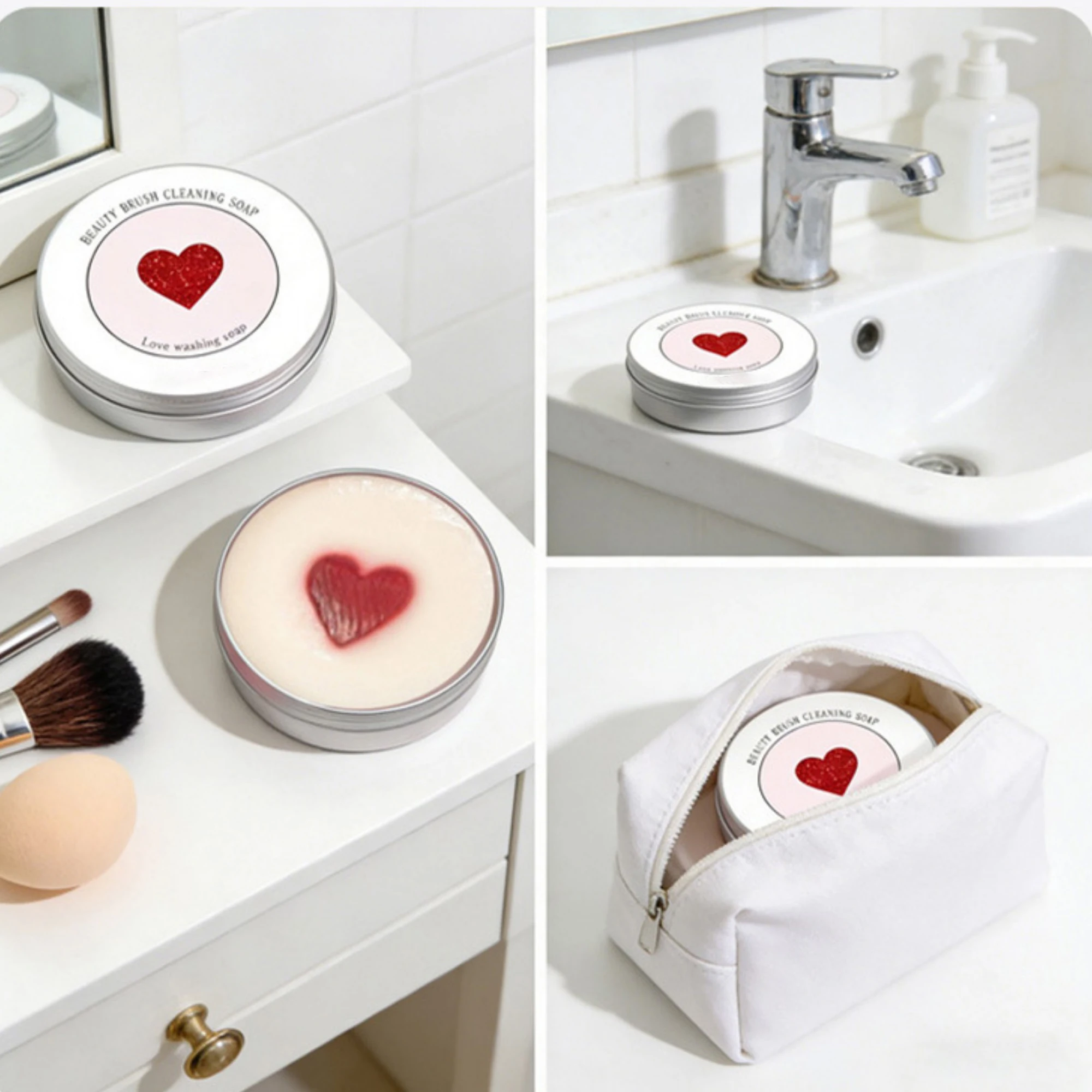 

Ароматизированное мыло-шампунь для кистей для макияжа и косметических спонжей - Нежное средство для очищения тональной основы и кистей