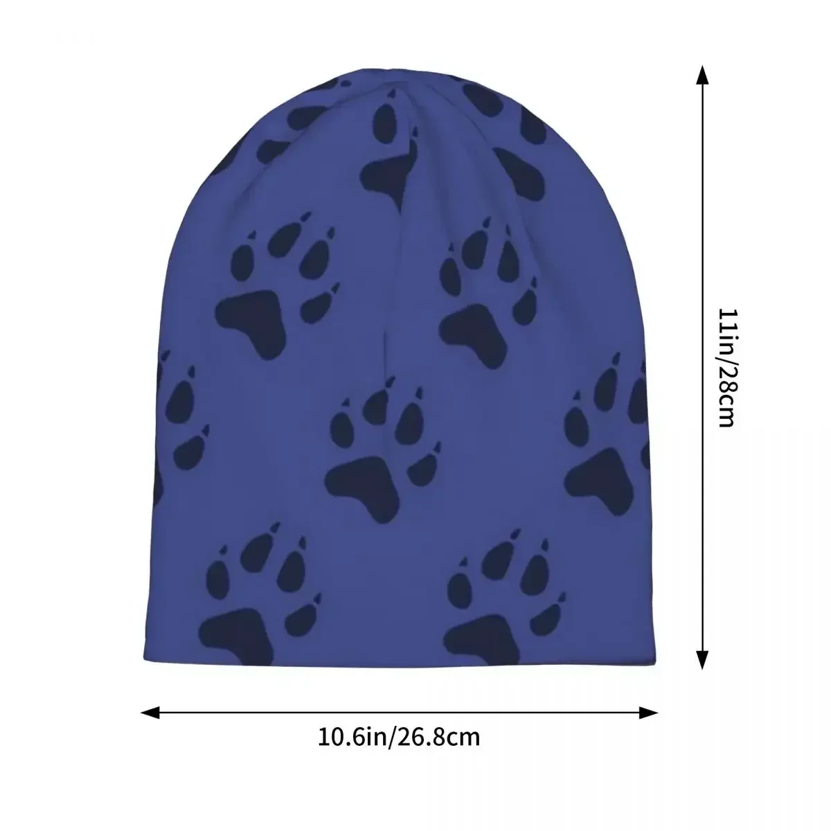 Dog Paw Prints Or Animal Tracks Men Women Adult Beanies Caps Knitted Bonnet Hat Warm Fashion Autumn Winter Outdoor Skullies Hats