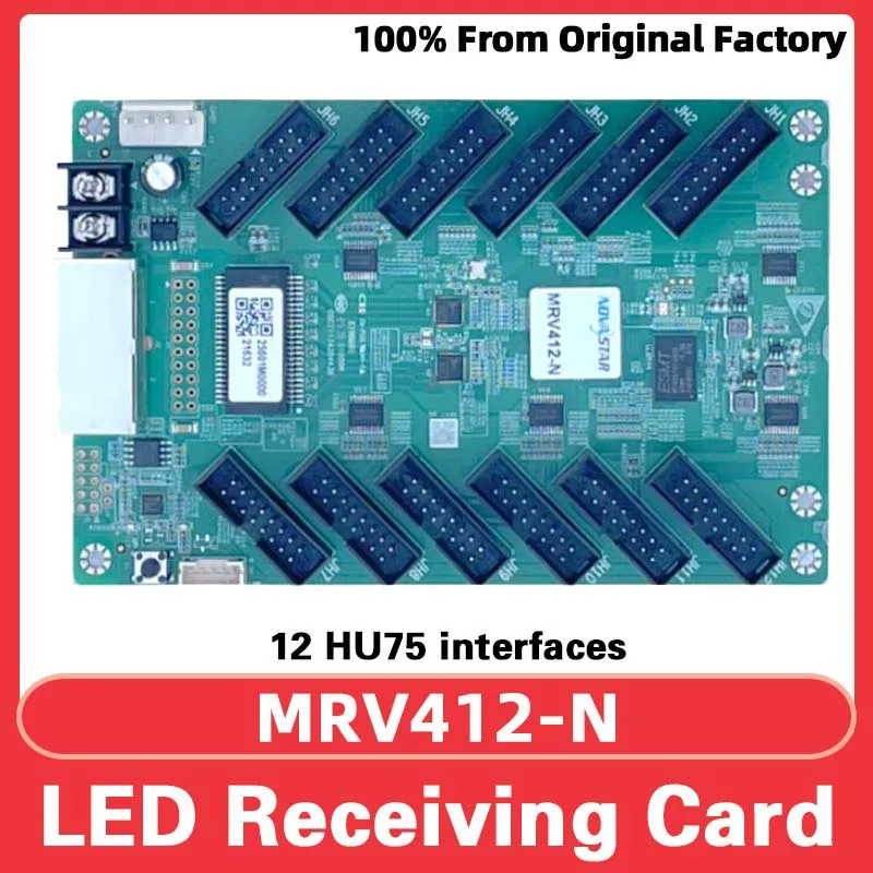 Novastar MRV412-N Receiving Card LED Video Wall Controller LED Display Screen RGB Matrix HBU75 Full Color Module Control card