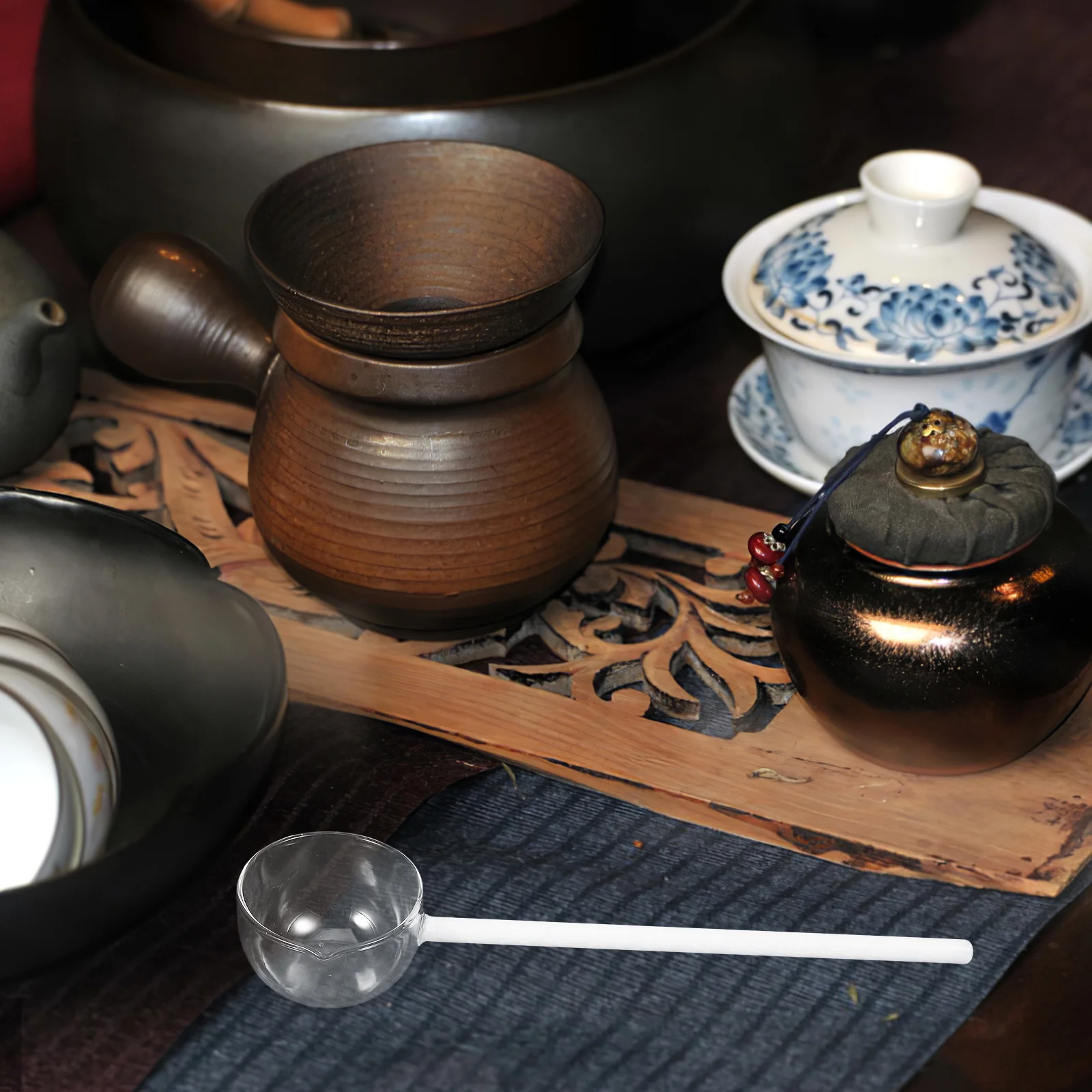 

Стеклянная ложка для супа, прозрачная чайная ложка с длинной ручкой, термостойкая многофункциональная кухонная ложка для заваривания чая, ложка для рассыпного чая, длинная стеклянная ложка