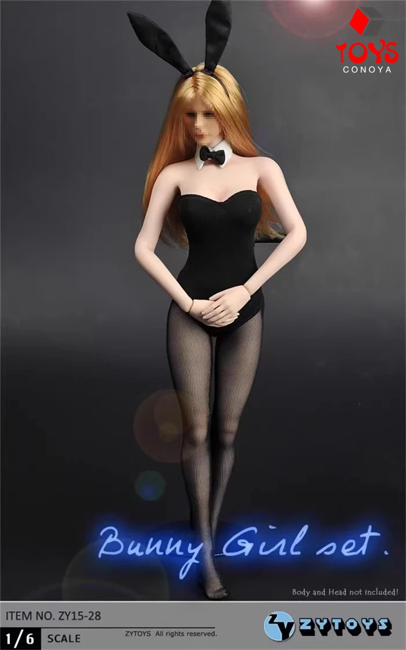 ZYTOYS ZY15-28 1/6 lapin vêtements fille sous-vêtements serrés bas ensemble modèle adapté 12 ''femme soldat figurine corps poupées