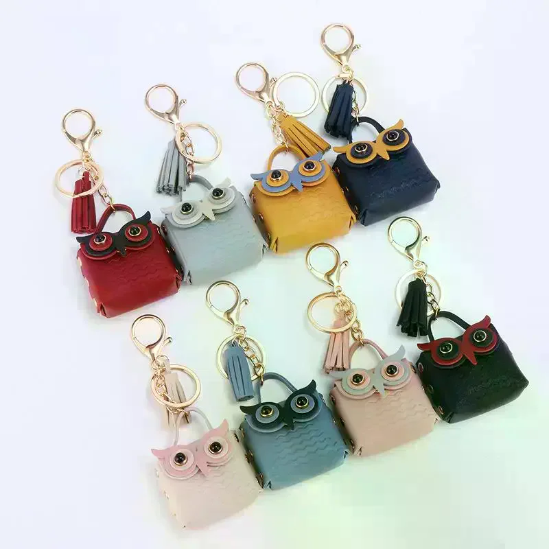 MultiPurpose Mini Owl-shaped Coin Purse Bags Fashionable Backpack Decoration Keychain Earphone Bag For Women Girls Small Pouch