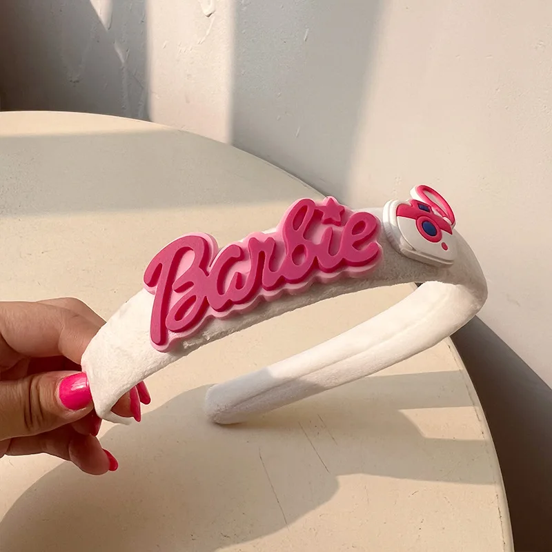 Neue Barbie Weibliche Stirnband Rosa Nette Süße Mädchen Barbie Wind Prinzessin Plüsch Stirnband Kinder Breite Haar Clip Kind Haar Zubehör