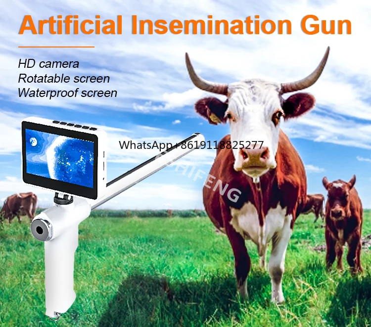 Cow Cattle Sheep Goat Ovine Artifical Insemination Gun In Farm Insemination Monitor Technology TCI Machine