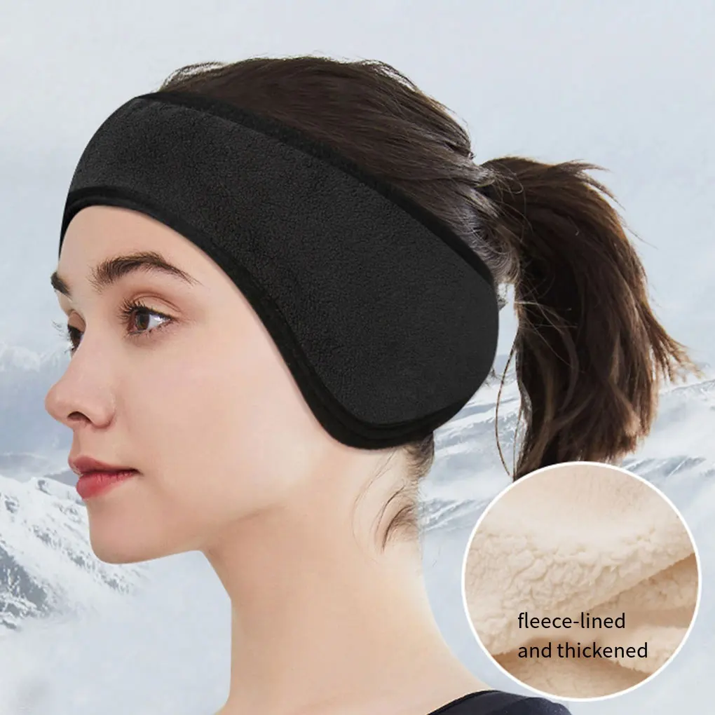 New Polar Fleece Ear Warmer Sports Headband Forehead Protective Windproof Ear Muffs Running Outdoor Earmuffs For Winter Sports