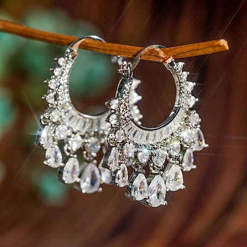 Tassel Earrings Boho - Anting-anting gantung mewah romantis dengan rumbai