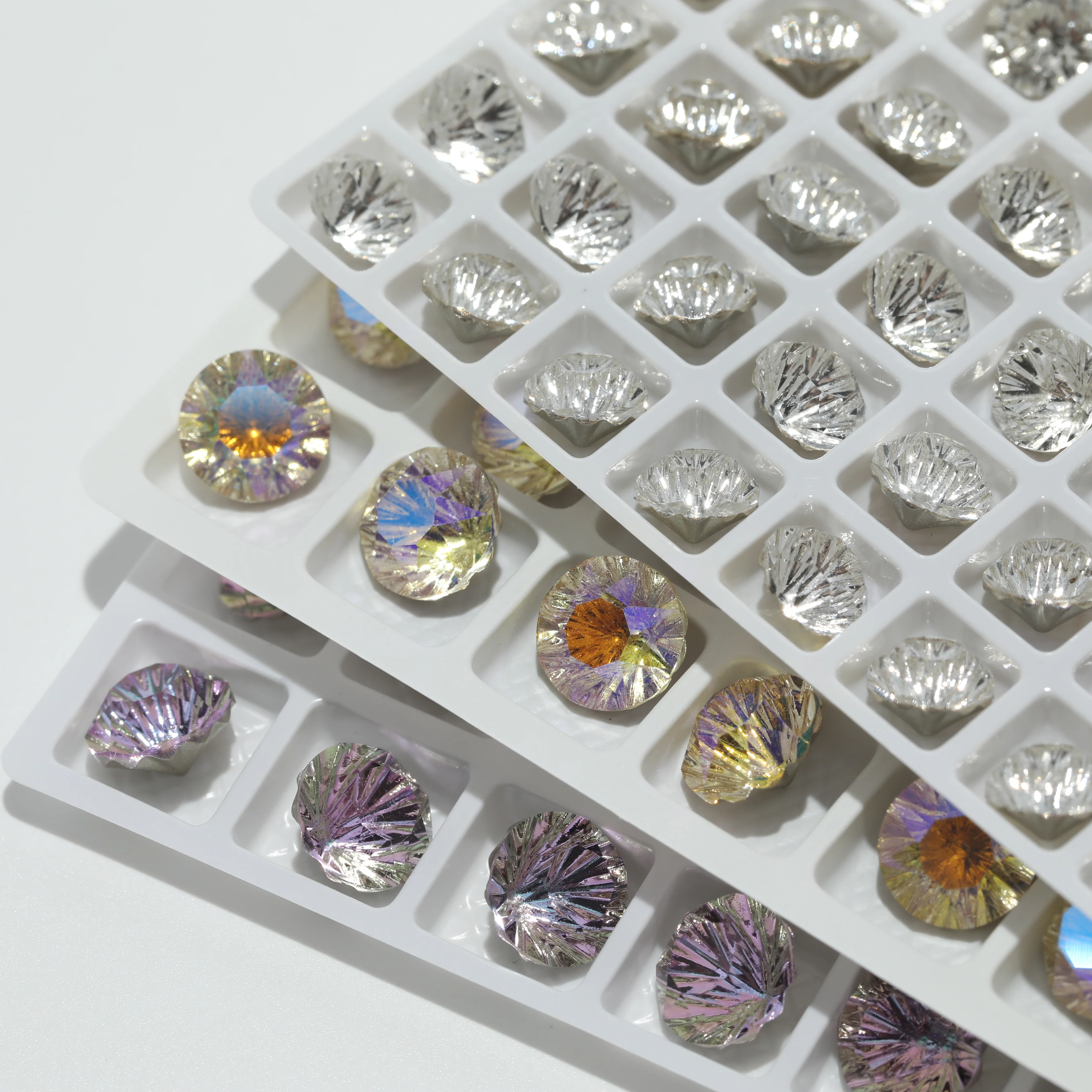 GRST Premium Millennium Series Strasssteine Runde Xirius Fancy Stones Glänzende Kristalle für DIY Nagelkunst, Hochzeitskleider, Taschenzubehör – Detail 6