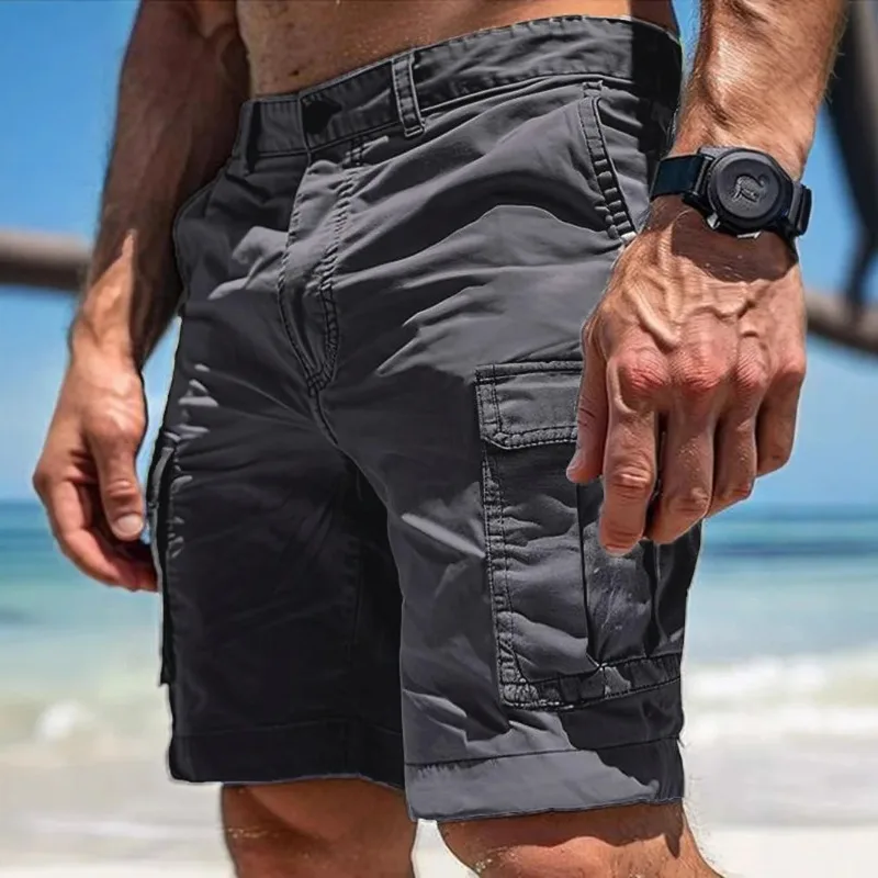 

Mens Summer Beach Shorts European Size Loose Breathable Woven Fabric for Sports Casual Vacation Bottoms