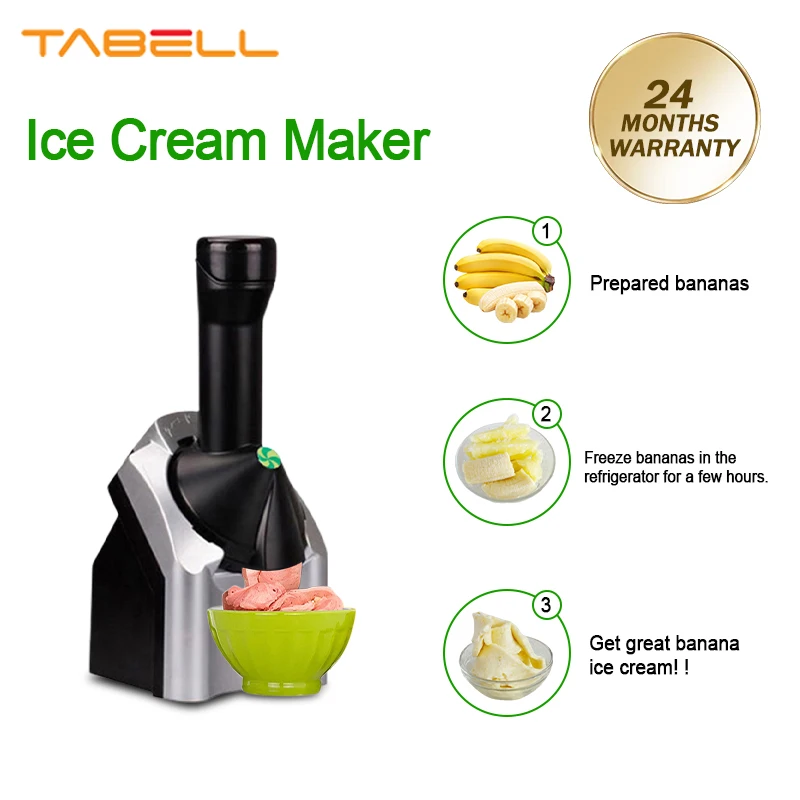 TABELL Ice Cream Machine Dessert Ice Cream Maker Frozen Fruit Slush Machine Children Dessert Production Maker Home Kitchen