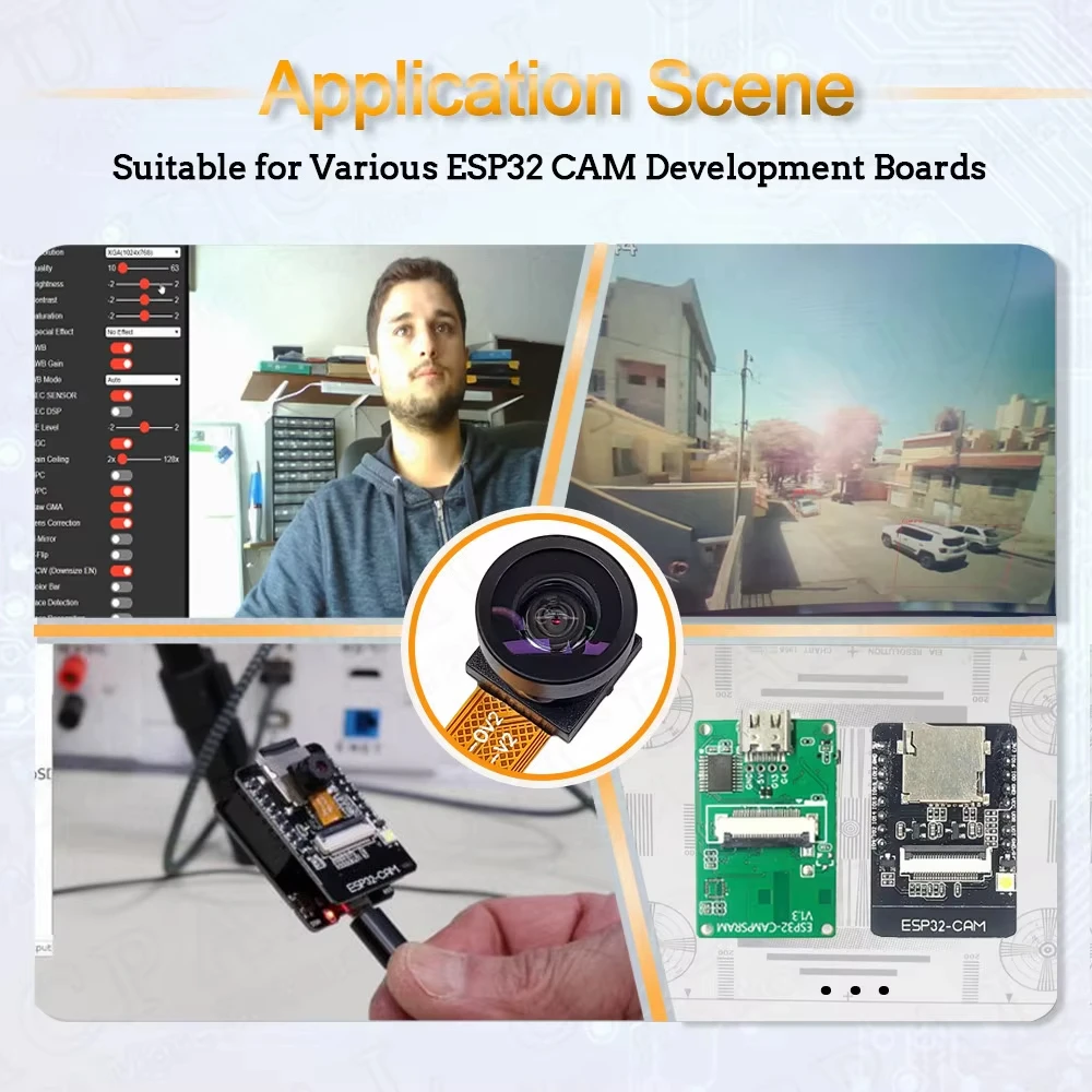 وحدة كاميرا OV2640 جديدة لوحدة ESP32 CAM 2.4G Wifi 200 222 30 45 120 160 درجة 850nm للرؤية الليلية DVP 24PIN للرؤية الليلية