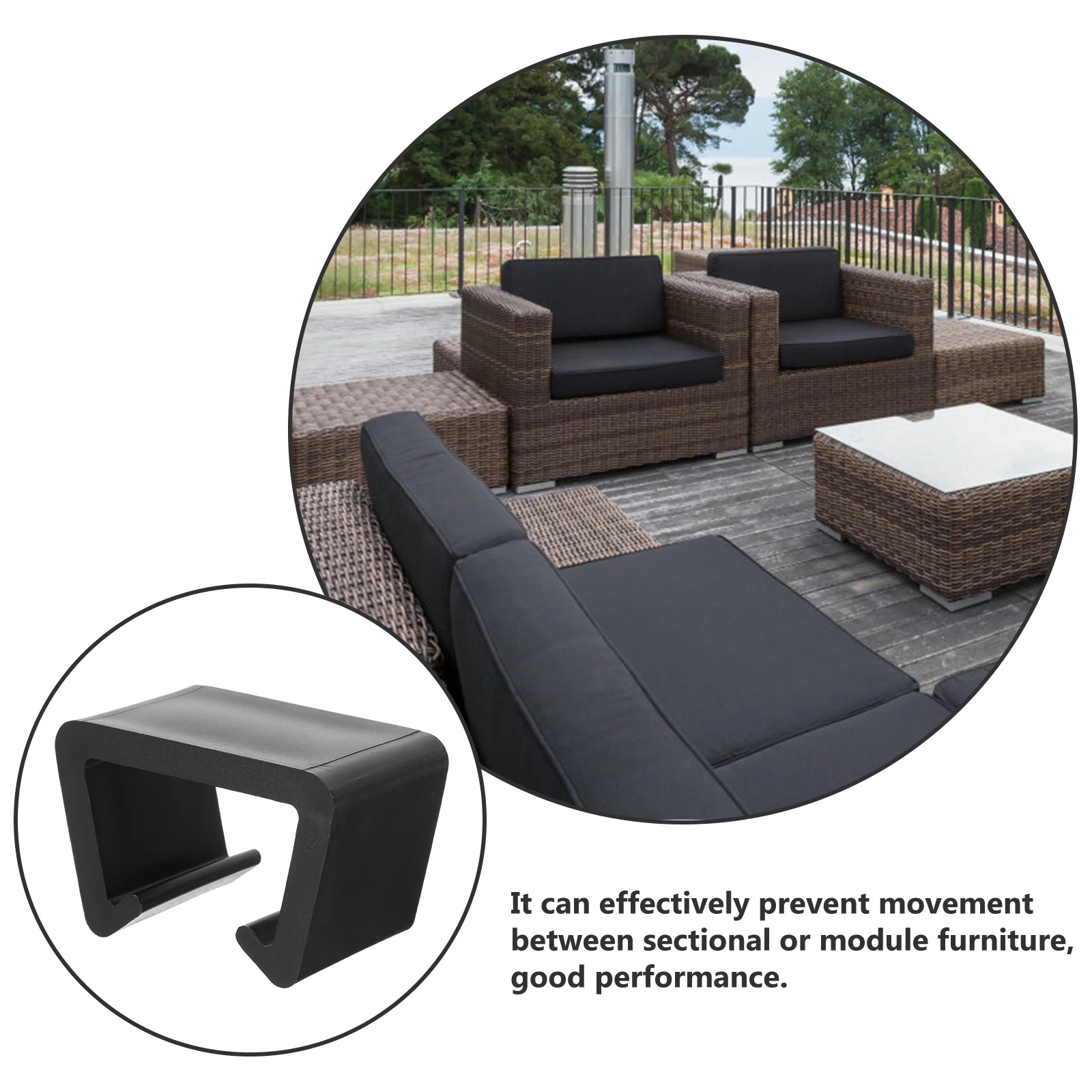 

12Pcs Outdoor Furniture Clips Secure Patio Sofa Connectors for Rattan Wicker Chairs Sectional Couch Fasteners Garden Chair