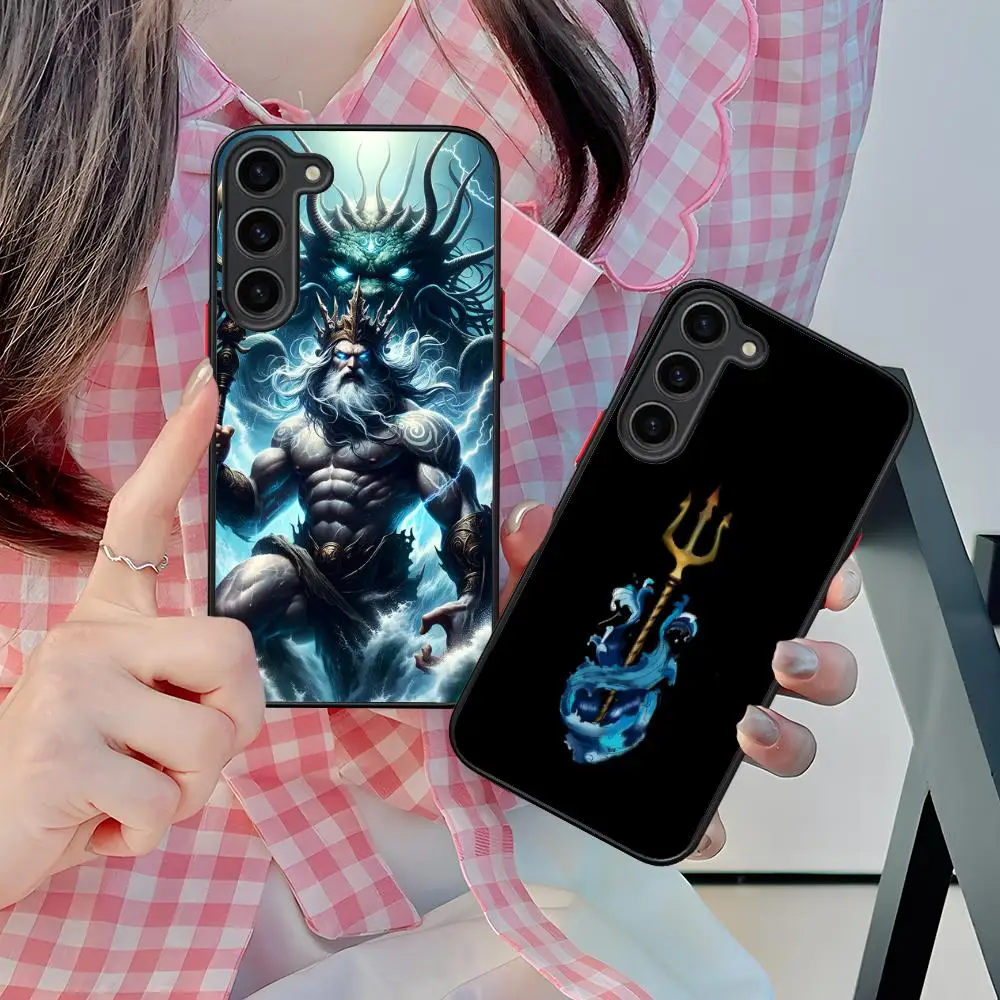 Sea God Poseidon Phone Case for Samsung Galaxy S26 S25 S24 S23 S22 S21 Plus FE Ultra Skin Feel Shockproof Cover