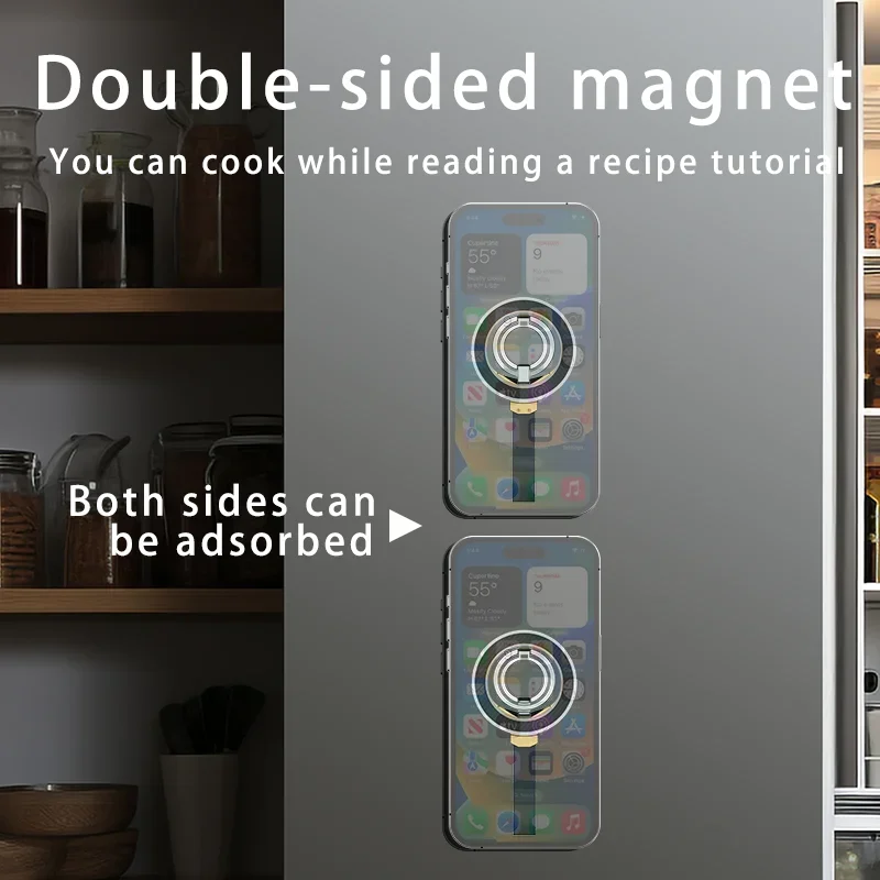 Magnetic Phone Ring Holder Portable Foldable Bracket for Magsafe IPhone13 14 15 Pro Max Xiaomi Samsung Huawei Phone Accessories