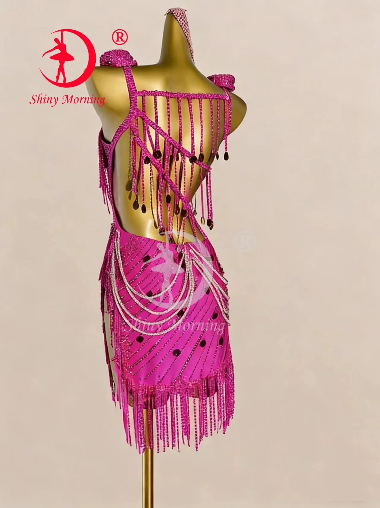 Latin Dance Performance Dress Women Customsized Rumba Chacha Tanog Competiton Professional Costume cabaret Latin Dresses purple