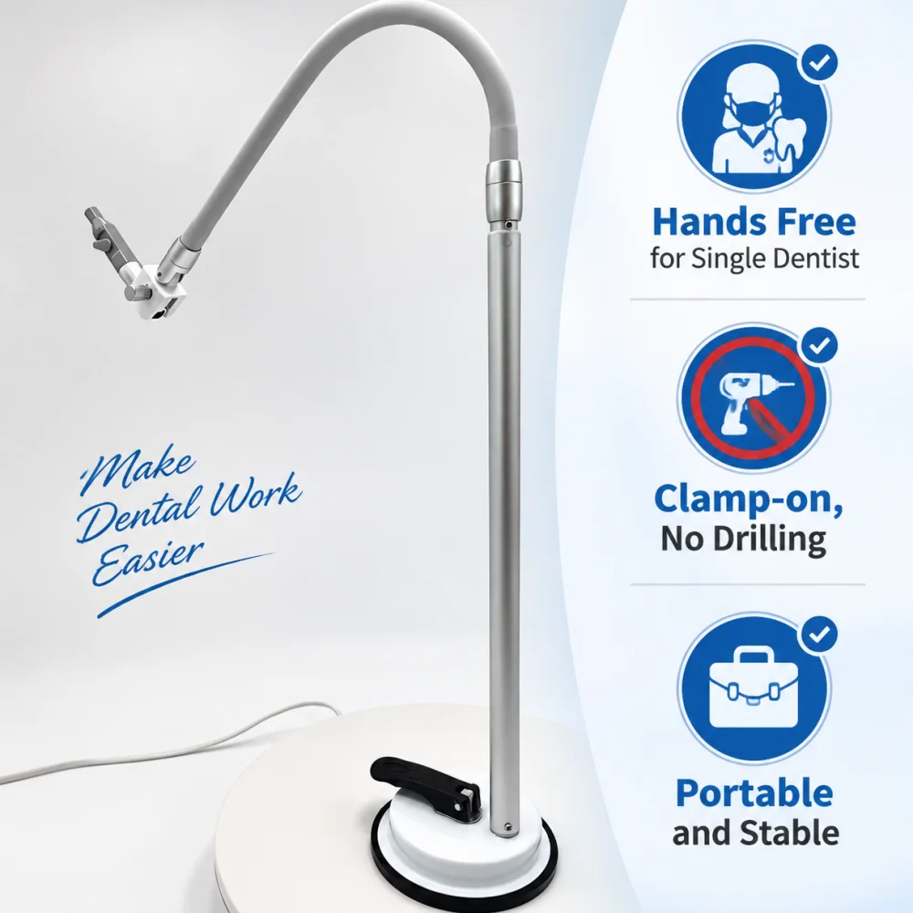 Dental Chair Suction Holder Bracket Adjustable Flexible Saliva Ejector Holder Hand Free Suction Tube Bracket Dentistry Accessory