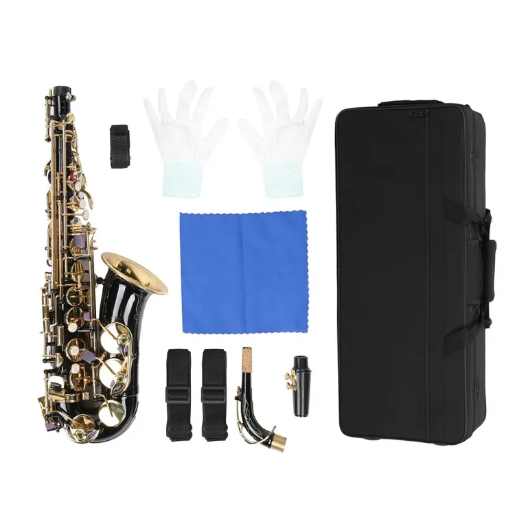 Alto Saxophone E Flat Gold Face Kit with Brass Bend Electrophoretic Instrument Accessories