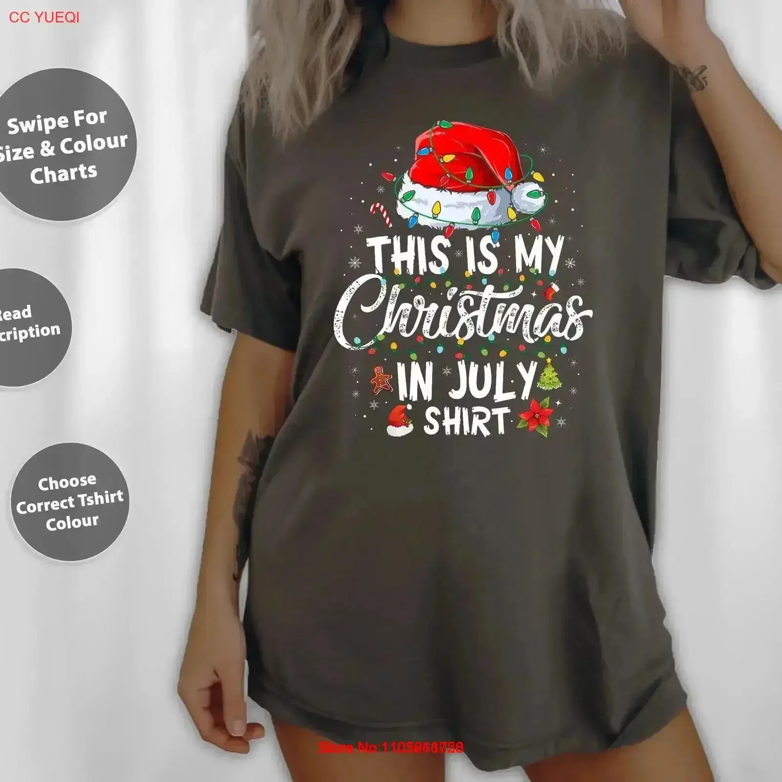 Christmas in July Santa Hat Summer Beach Vacation Xmas T Shirt SweaT Tote Bag 127887 vintage Washed Slightly designer clothes