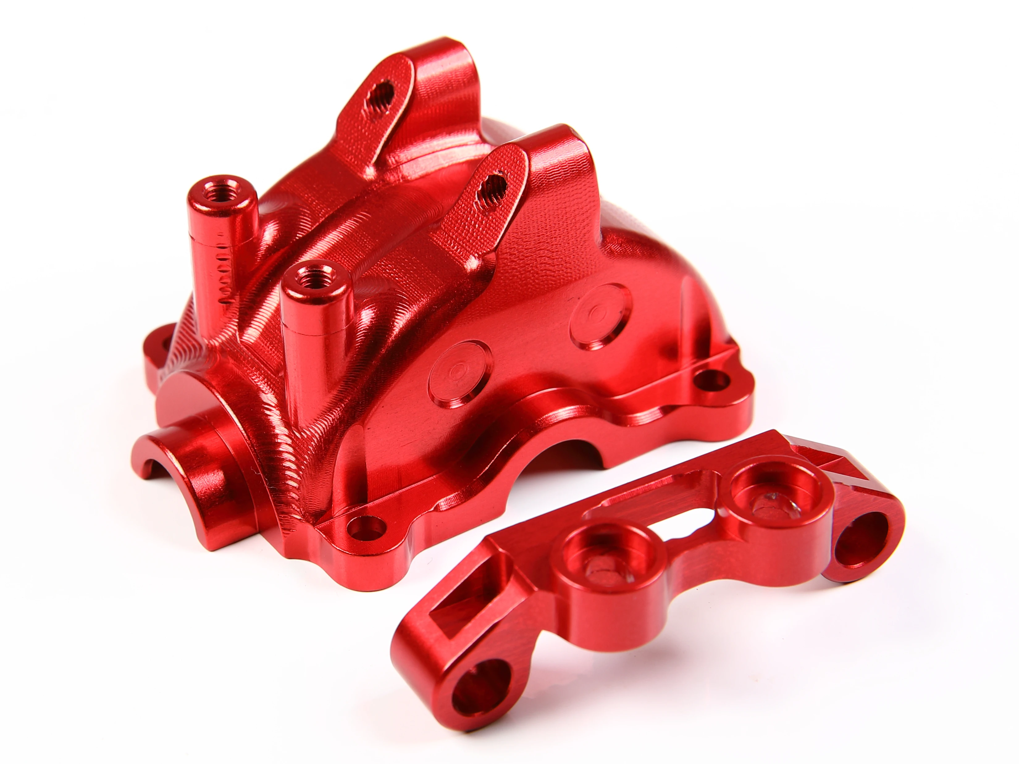 Metal Front / Rear Gear Box Cover with Suspension Arm Mount for 1/10 RC Car Tamiya TT02 Gearbox Upgrade Part