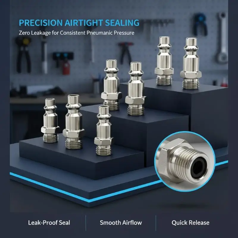 10Pcs Euro Air Compressor Fitting Kit - 1/4