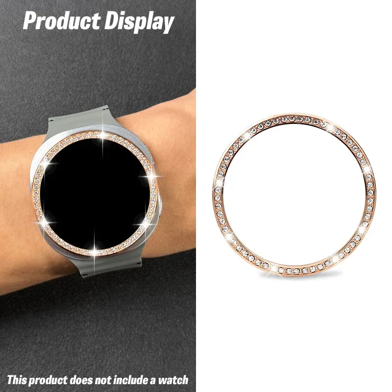 Single-Row Diamond-Hollowed Metal Bezel Suitable For Samsung Watch 8/7/6/5/4 Ultra (40/44/46 mm), for Watch Decoration