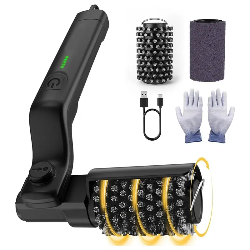 ABDJ-Rotary Electric Grill Brush For Outdoor, 3-Speed Power Control, Stainless Steel BBQ Brush,90 Minutes Run Time Min