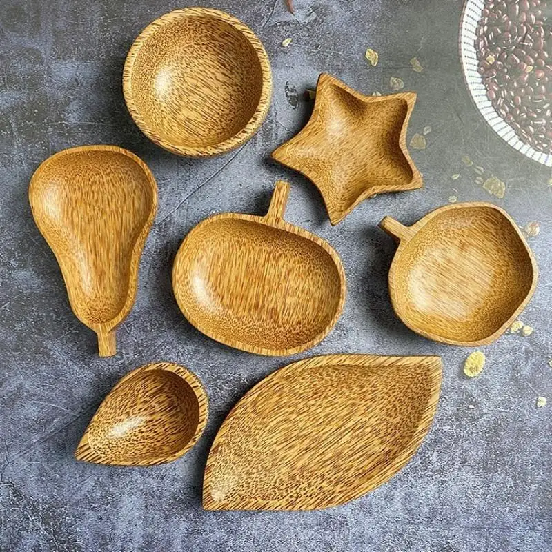 Natural Coconut Shell Heart Shaped Dessert Yogurt Bowl Handmade: Storage Container Kitchenware Tabletop Ornament