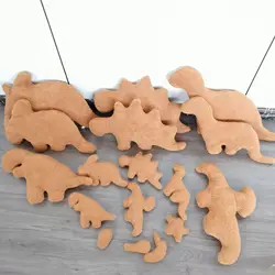 Small Dino Chicken Nugget Plush Toy Cartoon Soft Pterodactyl Triceratops Dinosaur Chicken Nuggets Stuffed Animals for Kids Gifts